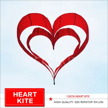 Новый продукт Воздушный змей Love Heart для детей и взрослых из высококачественного нейлона, однолинейные воздушные змеи в форме красного сердца, подарки