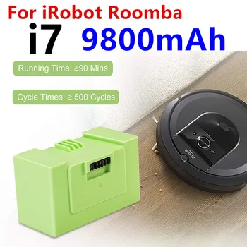 14,4 V 9800 mAh Аккумулятор для iRobot Roomba e Сменный литий-ионный и i Серии i7 7150 7550 i7 + 7550 e5 e6 i3 i3 + i4 i4 +
