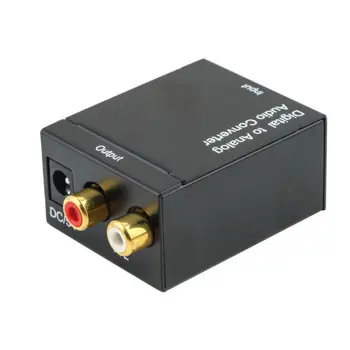 Цифровой оптический адаптер Toslink SPDIF для коаксиального преобразования звука RCA в аналоговый аудиопреобразователь С оптоволоконным кабелем