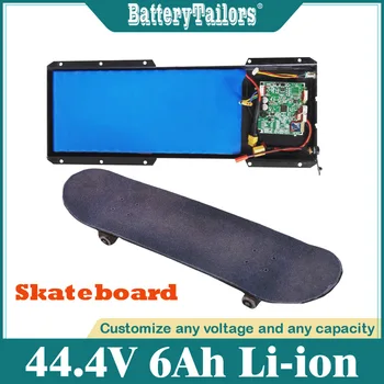 Литий-ионный аккумулятор большой мощности 44,4 В 6Ач, аккумулятор для электрического скейтборда 12S2P, аккумулятор для электрического лонгборда 44 В + зарядное устройство 2A