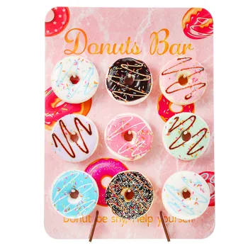 Деревянная Рамка Для Пончиков DIY Donuts Wall Вмещает Декор Для Вечеринки в честь Дня Рождения Счастливой Девушки, Детские Свадебные Принадлежности, Детский Душ