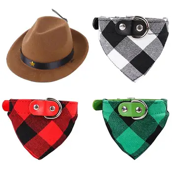 Ковбойская шляпа и шарф для собак, мягкий и удобный комплект ковбойских костюмов, комплект ковбойских костюмов для косплея на день рождения в западных зооклубах